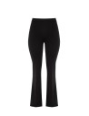Calças Curvy Flare em scuba crepe com elástico atrás e zíper lateral Rinascimento Curvy