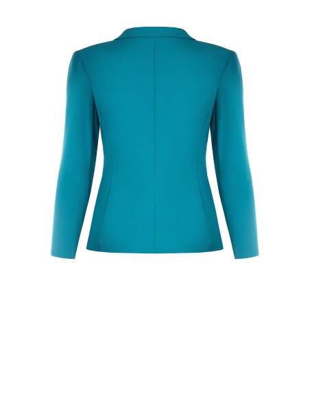 Blazer Curvy Cintado em Scuba Crepe com Botão Combinado Rinascimento Curvy