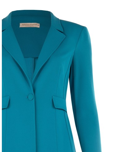 Blazer Curvy Acinturado Em Scuba Crepe Com Botão A Condizer Rinascimento Curvy
