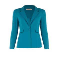 Blazer Curvy Entalhado em Scuba Crepe com Botão a Condizer Rinascimento Curvy