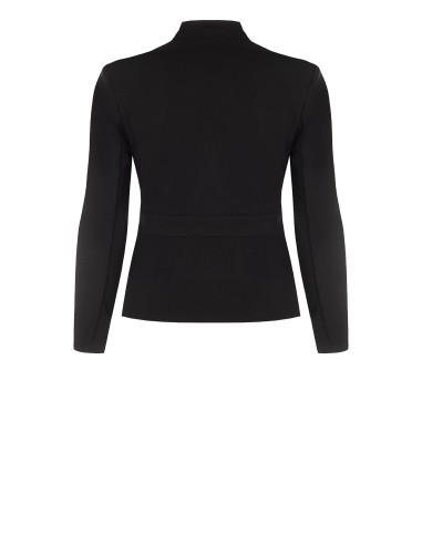 Blazer Curvy Ajustado em Scuba Crepe com Fecho de Correr e Logótipo RR Rinascimento Curvy