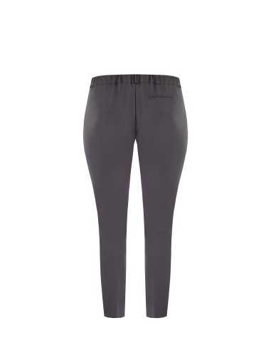 Calças Cigarrete Cropped Em Tecido Bi-Stretch Com Elástico Atrás Rinascimento Curvy