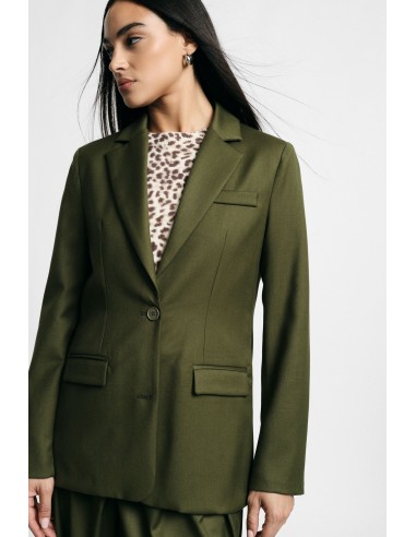 Blazer com lapela clássica e bolsos com aba Please