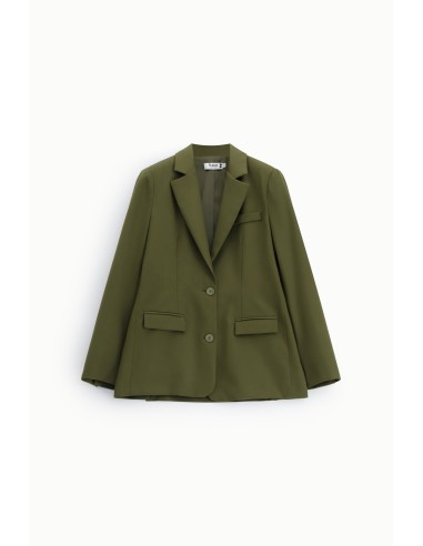 Blazer com lapela clássica e bolsos com aba Please