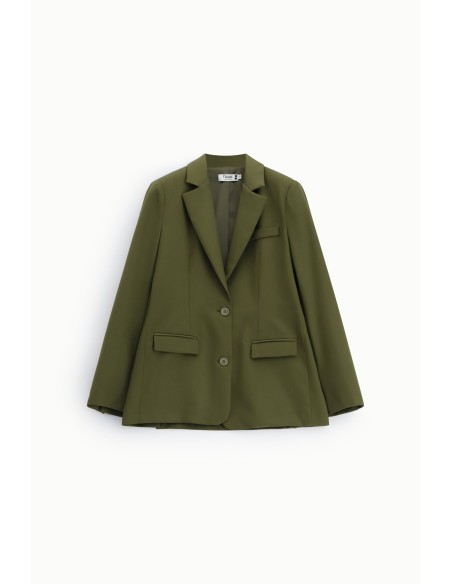 Blazer com lapela clássica e bolsos com aba Please
