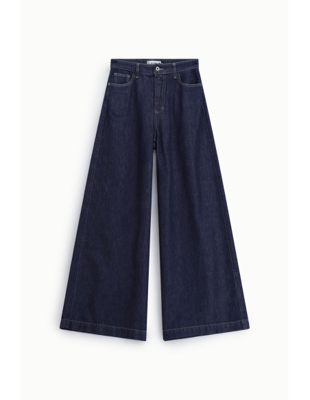 Jeans de perna larga com cinco bolsos Please
