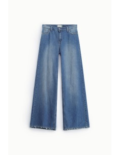 Jeans de perna larga com barra desfiada Please 2
