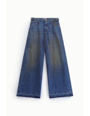 Jeans de perna larga com barra ampla Please