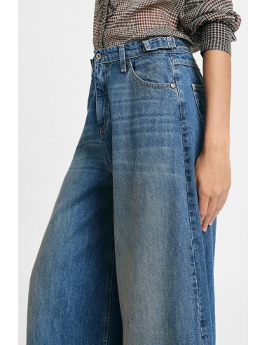Jeans de perna larga com barra ampla Por favor