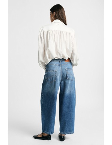 Jeans de perna larga com costuras em contraste Please