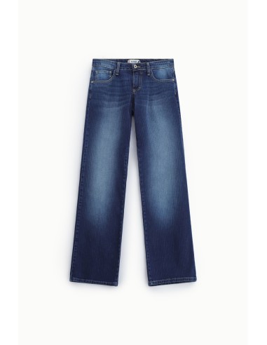 Jeans de perna larga com efeito desbotado Please