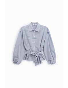 Camisa Às Riscas Com Mangas Largas E Cinto Please 2