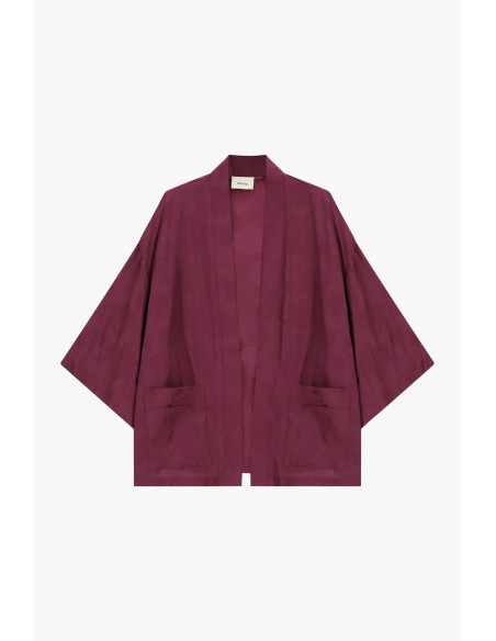 Blazer Kimono Corte Amplo com Bolsos Frontais Dixie