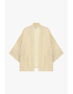 Blazer Kimono Corte Amplo com Bolsos Frontais Dixie