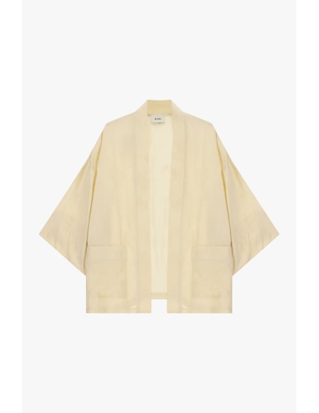Blazer Kimono Corte Amplo com Bolsos Frontais Dixie