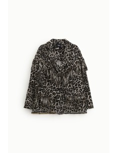 Blazer Estampa Animalier com Franjas Decorativas Dixie 2