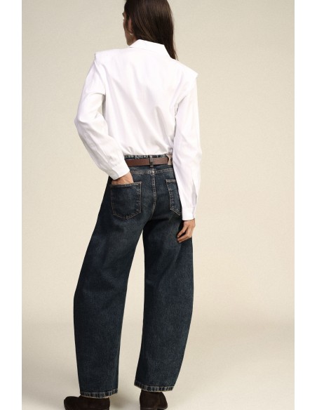 Jeans de corte balloon e perna larga Dixie