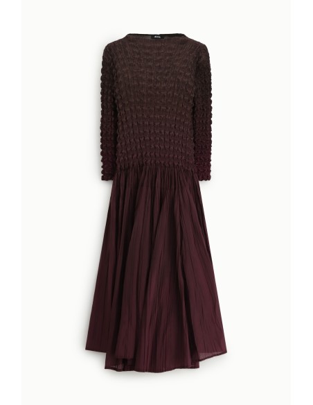 Vestido Longo Com Corpete Trabalhado E Saia Plissada Dixie