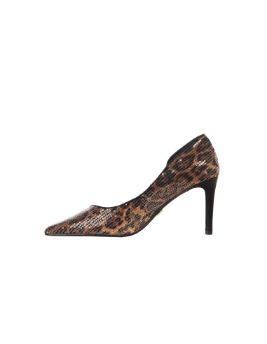 Décolleté stiletto manchado coberto de lantejoulas transparentes Rinascimento