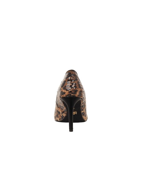Décolleté stiletto salpicado, coberto de lantejoulas transparentes Rinascimento