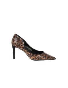 Décolleté stiletto com manchas, coberto de lantejoulas transparentes Rinascimento