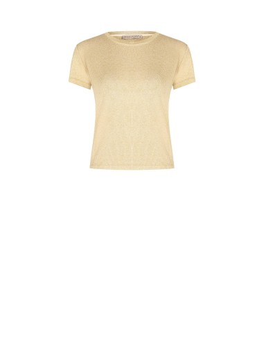 T-Shirt Justa Canelada em Lurex Rinascimento