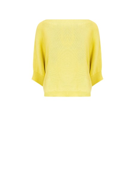Camisola oversize em algodão com mangas morcego Rinascimento
