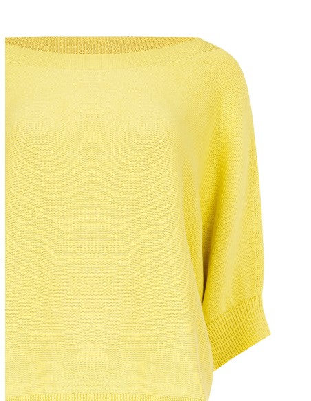 Camisola Oversize em Algodão com Mangas Morcego Rinascimento
