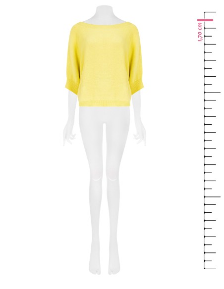 Camisola Oversize em Algodão com Mangas Morcego Rinascimento