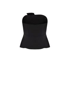 Top Curvy peplum em scuba crepe com lapela em cetim Rinascimento Curvy 2