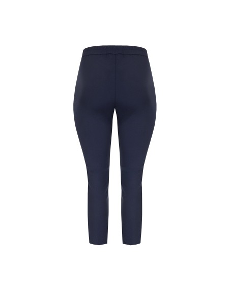 Calças Curvy Cigarrete em Scuba Crepe com Elástico na Parte de Trás Rinascimento Curvy