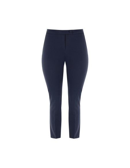 Calças Curvy Cigarrete em Scuba Crepe com Elástico atrás Rinascimento Curvy