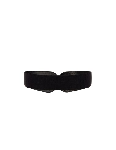 Cinto bustier em pele sintética com elástico e tachas Rinascimento