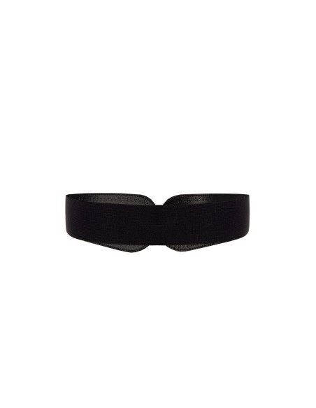 Cinto bustier em pele sintética com elástico e tachas Rinascimento