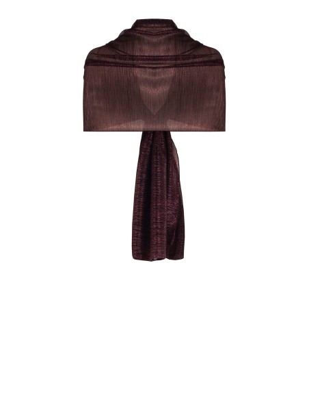 Estola para ombros em georgette plissado com lurex Rinascimento