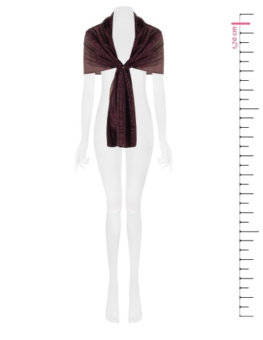 Estola (cobertura de ombros) em georgette plissada com lurex Rinascimento