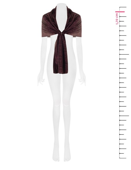 Estola (cobertura de ombros) em georgette plissada com lurex Rinascimento