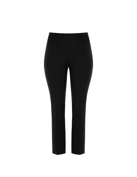Calças Curvy Direitas em Scuba Crepe com Elástico Atrás Rinascimento Curvy