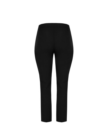 Calças Curvy Retas em Scuba Crepe com Elástico na Parte de Trás Rinascimento Curvy