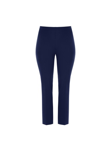 Calças Curvy retas em scuba crepe com elástico atrás Rinascimento Curvy