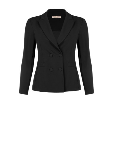 Blazer Curvy Entalhado em Scuba Crepe com Botões Coordenados Rinascimento Curvy