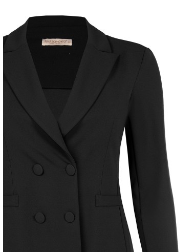 Blazer Curvy Entalhado em Scuba Crepe com Botões Coordenados Rinascimento Curvy