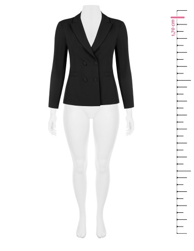 Blazer Curvy Cinturado em Scuba Crepe com Botões Coordenados Rinascimento Curvy