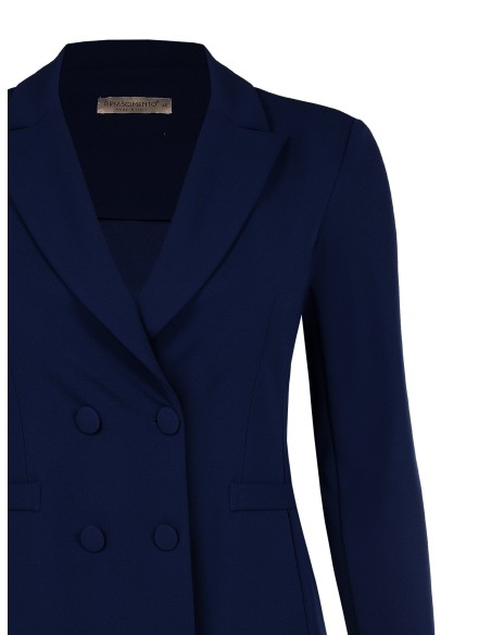 Blazer Curvy Cinturado em Scuba Crepe com Botões Coordenados Rinascimento Curvy