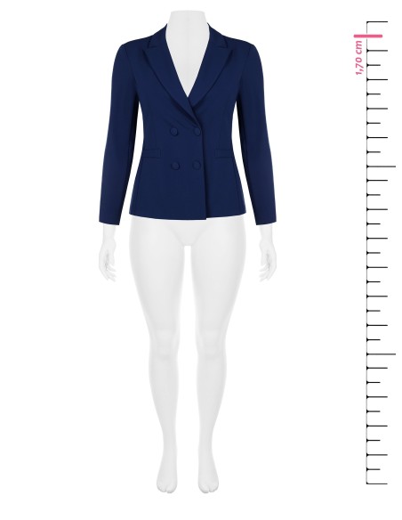 Blazer Curvy Entalhado em Scuba Crepe com Botões a Condizer Rinascimento Curvy