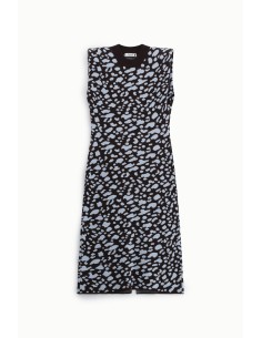 Vestido midi sem mangas com estampa abstrata Please 2