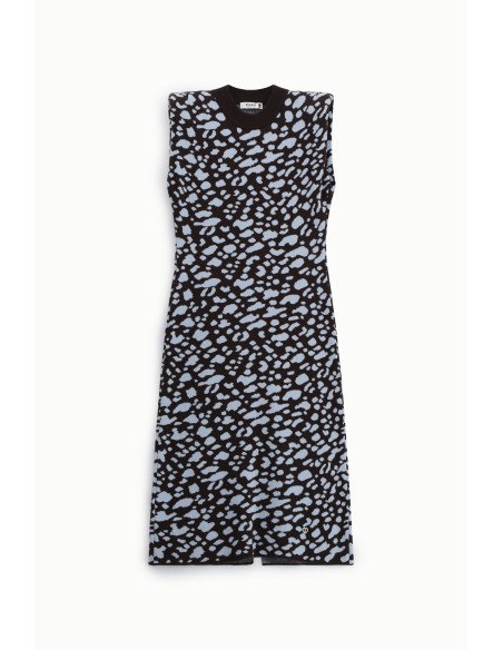 Vestido midi sem mangas com estampado abstrato Please