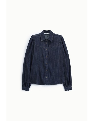 Camisa com gola clássica e mangas compridas e largas Please