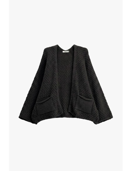 Cardigan Oversize Com Bolsos Frontais Please