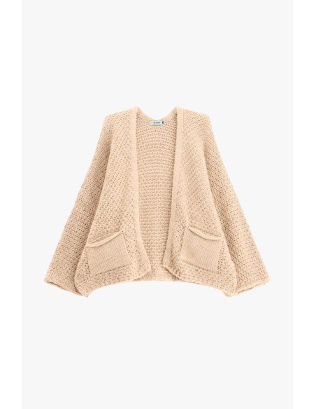 Cardigan Oversize Com Bolsos Frontais Please